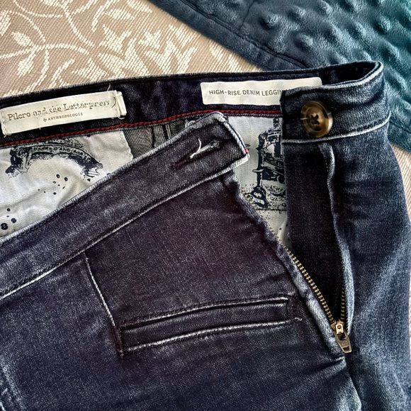 ✨Pilcro And The Letterpress✨ Anthropologie High Rise Denim Leggings Jeans Sz 28 - Picture 13 of 16